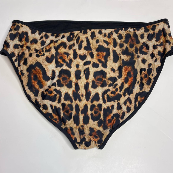 River Island Brown Leopard Print Bikini Bottom NWT Size 20 - Picture 6 of 8